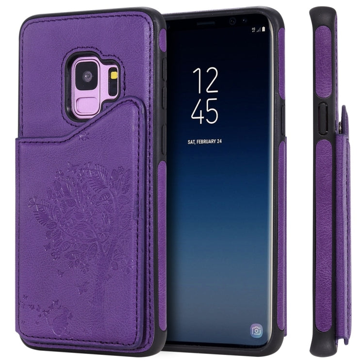 Cat Tree Embossing Pattern Shockproof Protective Case with Card Slots & Photo Frame, For Galaxy S8, For Galaxy S8+, For Galaxy S9, For Galaxy S9+, For Galaxy S10 5G, For Galaxy S10e, For Galaxy S10, For Galaxy S10+