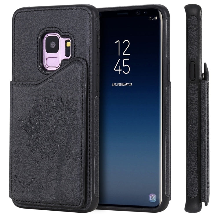Cat Tree Embossing Pattern Shockproof Protective Case with Card Slots & Photo Frame, For Galaxy S8, For Galaxy S8+, For Galaxy S9, For Galaxy S9+, For Galaxy S10 5G, For Galaxy S10e, For Galaxy S10, For Galaxy S10+