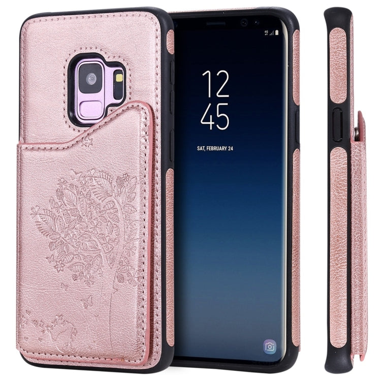 Cat Tree Embossing Pattern Shockproof Protective Case with Card Slots & Photo Frame, For Galaxy S8, For Galaxy S8+, For Galaxy S9, For Galaxy S9+, For Galaxy S10 5G, For Galaxy S10e, For Galaxy S10, For Galaxy S10+