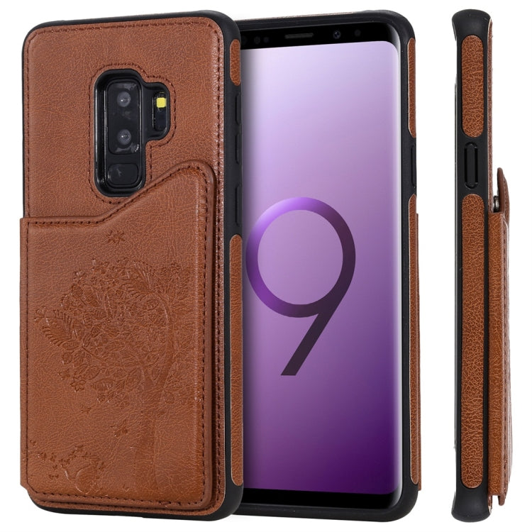Cat Tree Embossing Pattern Shockproof Protective Case with Card Slots & Photo Frame, For Galaxy S8, For Galaxy S8+, For Galaxy S9, For Galaxy S9+, For Galaxy S10 5G, For Galaxy S10e, For Galaxy S10, For Galaxy S10+
