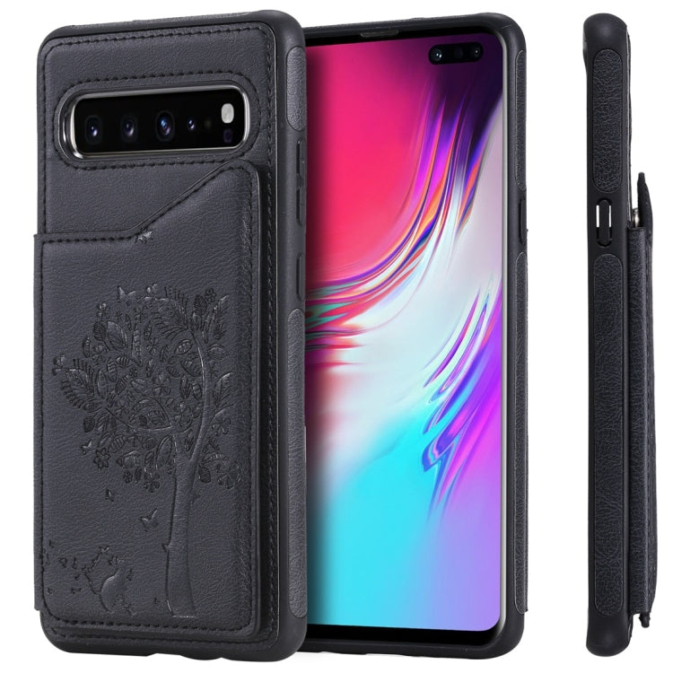 Cat Tree Embossing Pattern Shockproof Protective Case with Card Slots & Photo Frame, For Galaxy S8, For Galaxy S8+, For Galaxy S9, For Galaxy S9+, For Galaxy S10 5G, For Galaxy S10e, For Galaxy S10, For Galaxy S10+