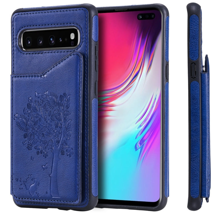 Cat Tree Embossing Pattern Shockproof Protective Case with Card Slots & Photo Frame, For Galaxy S8, For Galaxy S8+, For Galaxy S9, For Galaxy S9+, For Galaxy S10 5G, For Galaxy S10e, For Galaxy S10, For Galaxy S10+