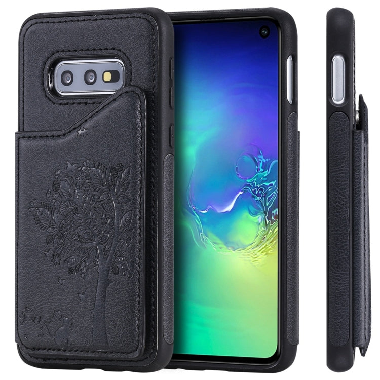 Cat Tree Embossing Pattern Shockproof Protective Case with Card Slots & Photo Frame, For Galaxy S8, For Galaxy S8+, For Galaxy S9, For Galaxy S9+, For Galaxy S10 5G, For Galaxy S10e, For Galaxy S10, For Galaxy S10+