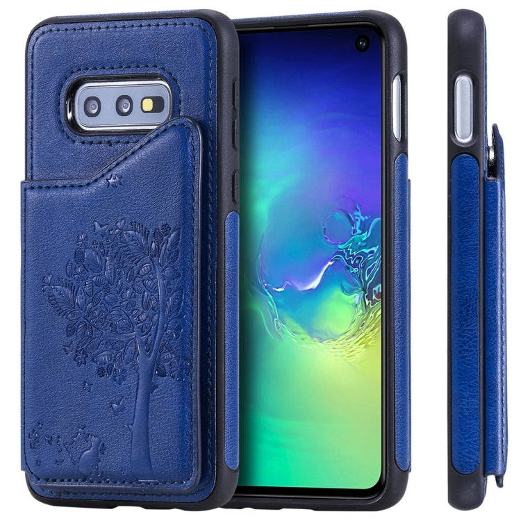 Cat Tree Embossing Pattern Shockproof Protective Case with Card Slots & Photo Frame, For Galaxy S8, For Galaxy S8+, For Galaxy S9, For Galaxy S9+, For Galaxy S10 5G, For Galaxy S10e, For Galaxy S10, For Galaxy S10+