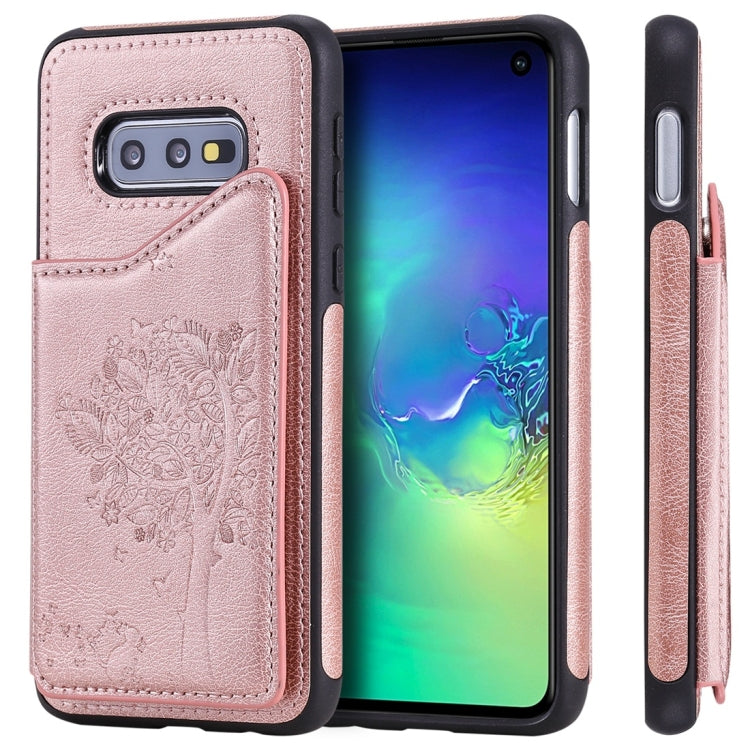 Cat Tree Embossing Pattern Shockproof Protective Case with Card Slots & Photo Frame, For Galaxy S8, For Galaxy S8+, For Galaxy S9, For Galaxy S9+, For Galaxy S10 5G, For Galaxy S10e, For Galaxy S10, For Galaxy S10+