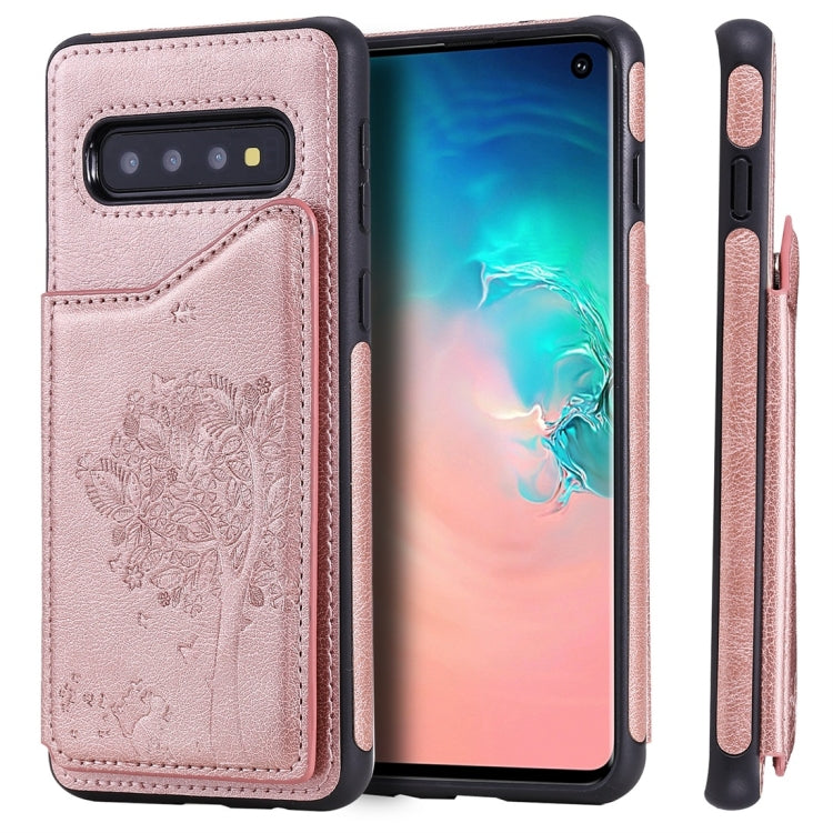 Cat Tree Embossing Pattern Shockproof Protective Case with Card Slots & Photo Frame, For Galaxy S8, For Galaxy S8+, For Galaxy S9, For Galaxy S9+, For Galaxy S10 5G, For Galaxy S10e, For Galaxy S10, For Galaxy S10+