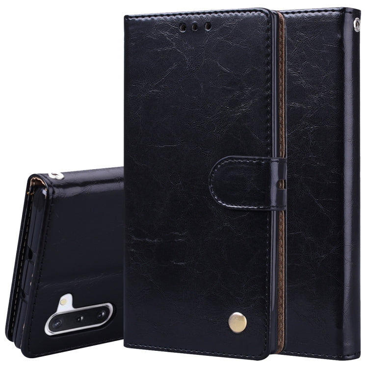 Business Style Oil Wax Texture Horizontal Flip Leather Case with Holder & Card Slots & Wallet, For Galaxy Note 10, For Galaxy Note 10 Pro / Note 10+