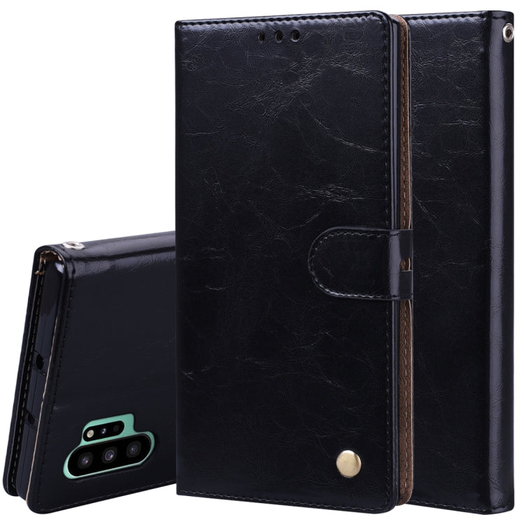 Business Style Oil Wax Texture Horizontal Flip Leather Case with Holder & Card Slots & Wallet, For Galaxy Note 10, For Galaxy Note 10 Pro / Note 10+