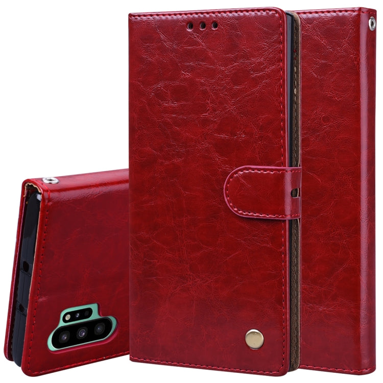 Business Style Oil Wax Texture Horizontal Flip Leather Case with Holder & Card Slots & Wallet, For Galaxy Note 10, For Galaxy Note 10 Pro / Note 10+