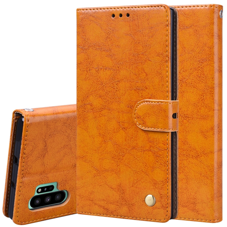 Business Style Oil Wax Texture Horizontal Flip Leather Case with Holder & Card Slots & Wallet, For Galaxy Note 10, For Galaxy Note 10 Pro / Note 10+