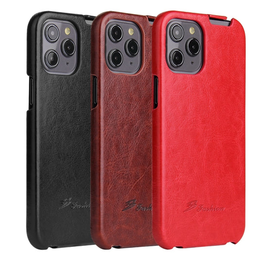 Fierre Shann Retro Oil Wax Texture Vertical Flip PU Leather Case
