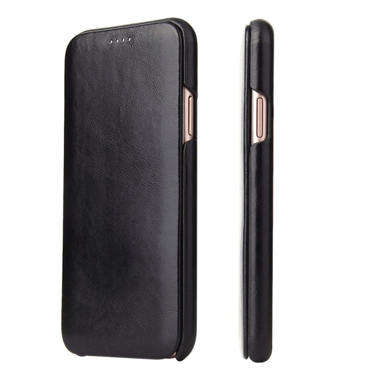 Fierre Shann Business Magnetic Horizontal Flip Genuine Leather Case