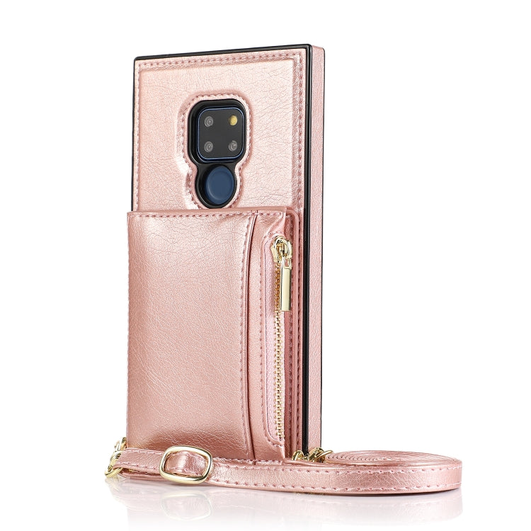 Square Zipper Wallet Bag TPU+PU Back Cover Case with Holder & Card Slots & Wallet & Cross-body Strap, For Huawei Mate 20, For Huawei Mate 20 Lite, For Huawei Mate 20 Pro, For Huawei Mate 30, For Huawei P30, For Huawei P30 Pro, For Huawei P30 Lite������...