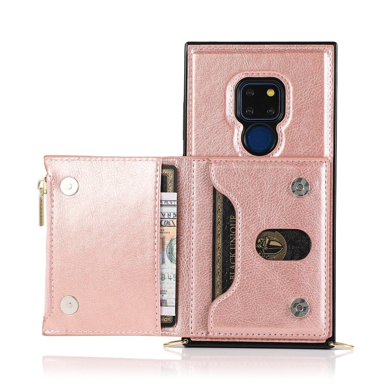 Square Zipper Wallet Bag TPU+PU Back Cover Case with Holder & Card Slots & Wallet & Cross-body Strap, For Huawei Mate 20, For Huawei Mate 20 Lite, For Huawei Mate 20 Pro, For Huawei Mate 30, For Huawei P30, For Huawei P30 Pro, For Huawei P30 Lite������...