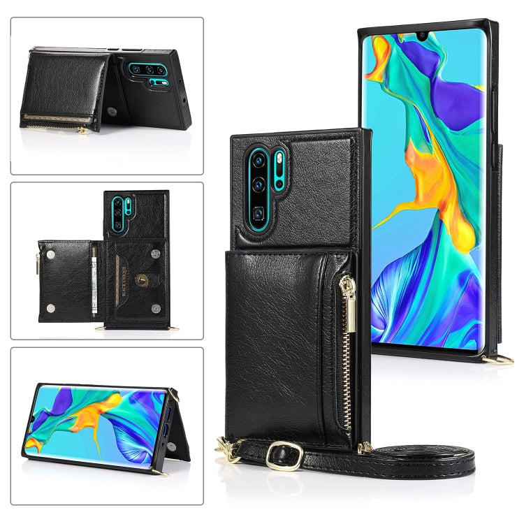 Square Zipper Wallet Bag TPU+PU Back Cover Case with Holder & Card Slots & Wallet & Cross-body Strap, For Huawei Mate 20, For Huawei Mate 20 Lite, For Huawei Mate 20 Pro, For Huawei Mate 30, For Huawei P30, For Huawei P30 Pro, For Huawei P30 Lite������...