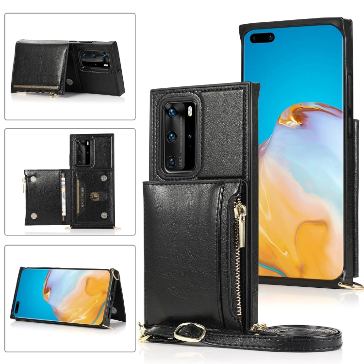 Square Zipper Wallet Bag TPU+PU Back Cover Case with Holder & Card Slots & Wallet & Cross-body Strap, For Huawei Mate 20, For Huawei Mate 20 Lite, For Huawei Mate 20 Pro, For Huawei Mate 30, For Huawei P30, For Huawei P30 Pro, For Huawei P30 Lite������...