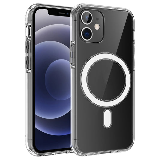 Simple Magnetic Ring All-inclusive Clear Crystal Acrylic PC +TPU Shockproof Case