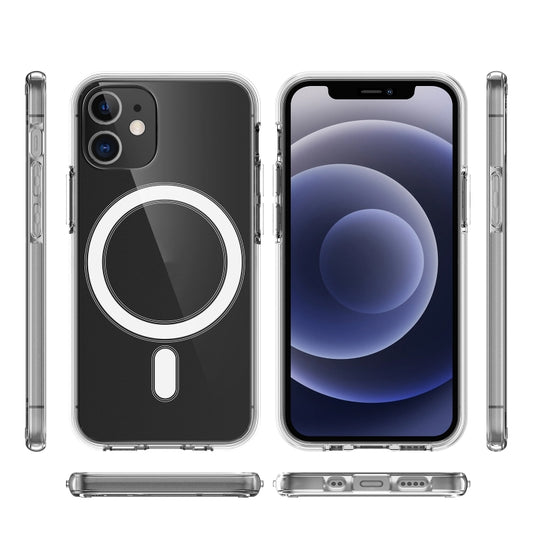 Simple Magnetic Ring All-inclusive Clear Crystal Acrylic PC +TPU Shockproof Case