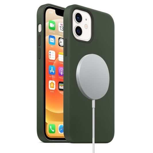 Magnetic Liquid Silicone Full Coverage Shockproof Case with Magsafe Charging Magnet