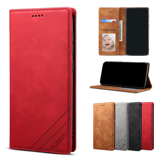 GUSSIM GS-001 Business Style Horizontal Flip Skin Feel PU Leather Case with Holder & Card Slots & Wallet & Photo Frame