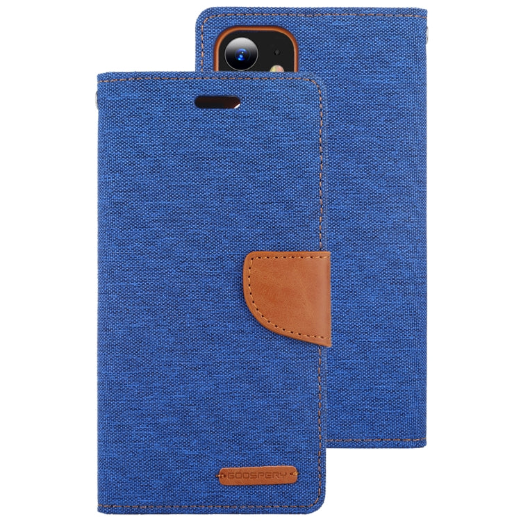 For iPhone 11 MERCURY GOOSPERY CANVAS DIARY Canvas Texture Horizontal Flip Leather Case with Card Slots & Wallet & Holder, For iPhone 11