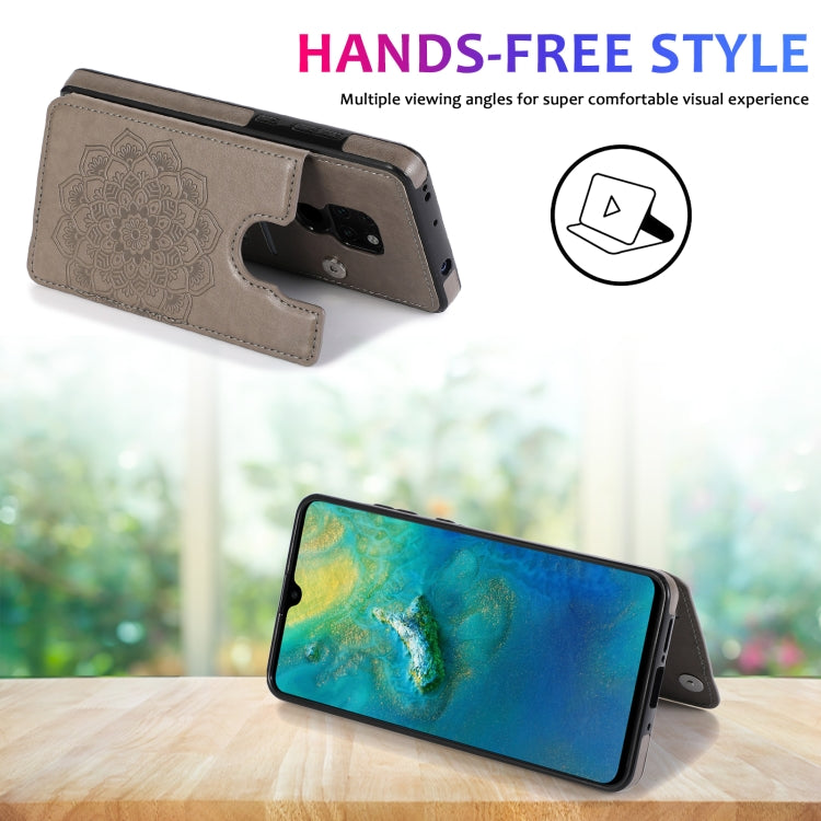 Double Buckle Mandala Pattern PU+TPU Protective Case with Card Slots & Holder & Photo Frame, For Huawei Mate 20, For Huawei Mate 20 Lite, For Huawei Mate 20 Pro, For Huawei Mate 30, For Huawei Mate 30 Pro, For Huawei P30, For Huawei P30 Lite�����������...