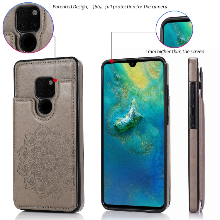 Double Buckle Mandala Pattern PU+TPU Protective Case with Card Slots & Holder & Photo Frame, For Huawei Mate 20, For Huawei Mate 20 Lite, For Huawei Mate 20 Pro, For Huawei Mate 30, For Huawei Mate 30 Pro, For Huawei P30, For Huawei P30 Lite�����������...