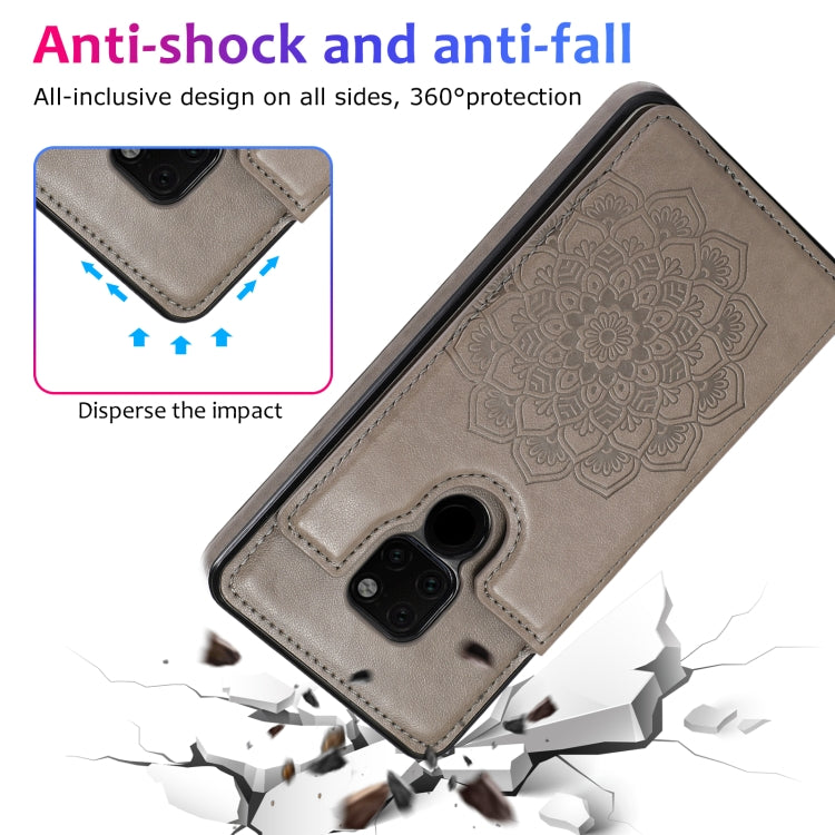 Double Buckle Mandala Pattern PU+TPU Protective Case with Card Slots & Holder & Photo Frame, For Huawei Mate 20, For Huawei Mate 20 Lite, For Huawei Mate 20 Pro, For Huawei Mate 30, For Huawei Mate 30 Pro, For Huawei P30, For Huawei P30 Lite�����������...