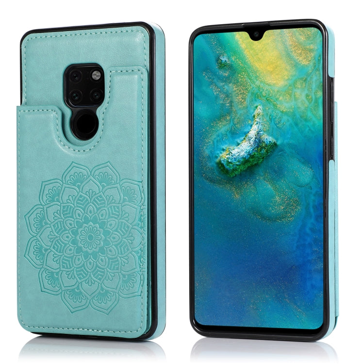 Double Buckle Mandala Pattern PU+TPU Protective Case with Card Slots & Holder & Photo Frame, For Huawei Mate 20, For Huawei Mate 20 Lite, For Huawei Mate 20 Pro, For Huawei Mate 30, For Huawei Mate 30 Pro, For Huawei P30, For Huawei P30 Lite�����������...