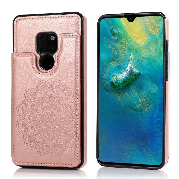 Double Buckle Mandala Pattern PU+TPU Protective Case with Card Slots & Holder & Photo Frame, For Huawei Mate 20, For Huawei Mate 20 Lite, For Huawei Mate 20 Pro, For Huawei Mate 30, For Huawei Mate 30 Pro, For Huawei P30, For Huawei P30 Lite�����������...