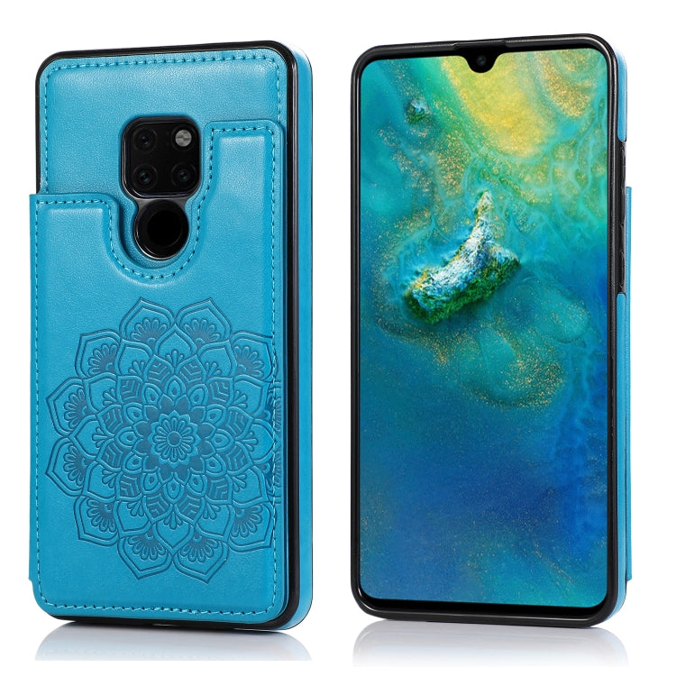 Double Buckle Mandala Pattern PU+TPU Protective Case with Card Slots & Holder & Photo Frame, For Huawei Mate 20, For Huawei Mate 20 Lite, For Huawei Mate 20 Pro, For Huawei Mate 30, For Huawei Mate 30 Pro, For Huawei P30, For Huawei P30 Lite�����������...