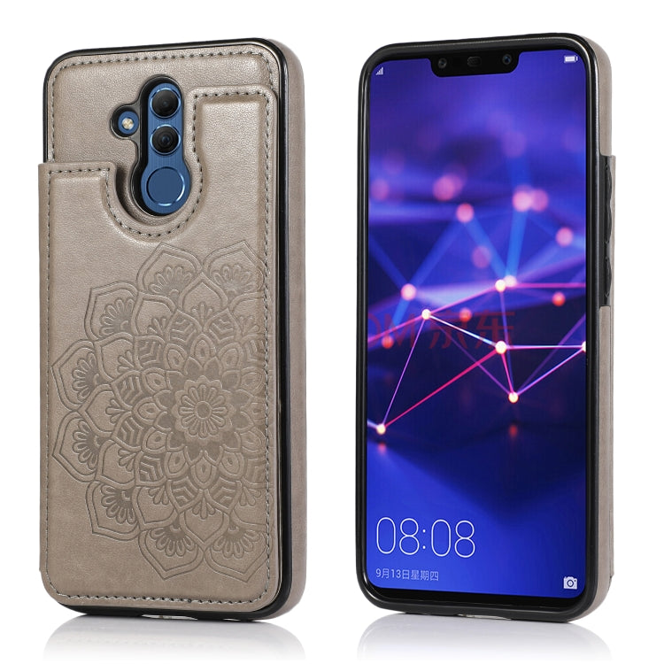 Double Buckle Mandala Pattern PU+TPU Protective Case with Card Slots & Holder & Photo Frame, For Huawei Mate 20, For Huawei Mate 20 Lite, For Huawei Mate 20 Pro, For Huawei Mate 30, For Huawei Mate 30 Pro, For Huawei P30, For Huawei P30 Lite�����������...
