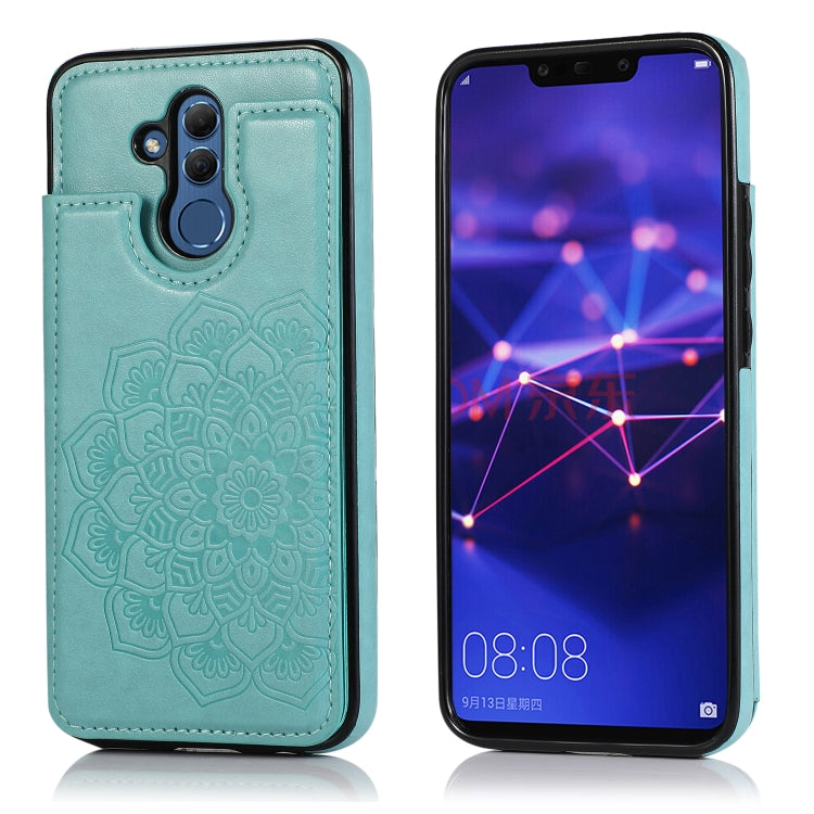 Double Buckle Mandala Pattern PU+TPU Protective Case with Card Slots & Holder & Photo Frame, For Huawei Mate 20, For Huawei Mate 20 Lite, For Huawei Mate 20 Pro, For Huawei Mate 30, For Huawei Mate 30 Pro, For Huawei P30, For Huawei P30 Lite�����������...