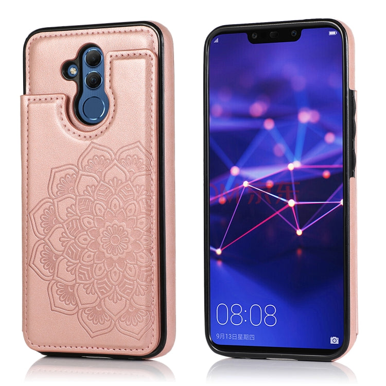 Double Buckle Mandala Pattern PU+TPU Protective Case with Card Slots & Holder & Photo Frame, For Huawei Mate 20, For Huawei Mate 20 Lite, For Huawei Mate 20 Pro, For Huawei Mate 30, For Huawei Mate 30 Pro, For Huawei P30, For Huawei P30 Lite�����������...