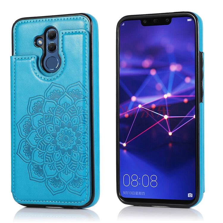 Double Buckle Mandala Pattern PU+TPU Protective Case with Card Slots & Holder & Photo Frame, For Huawei Mate 20, For Huawei Mate 20 Lite, For Huawei Mate 20 Pro, For Huawei Mate 30, For Huawei Mate 30 Pro, For Huawei P30, For Huawei P30 Lite�����������...