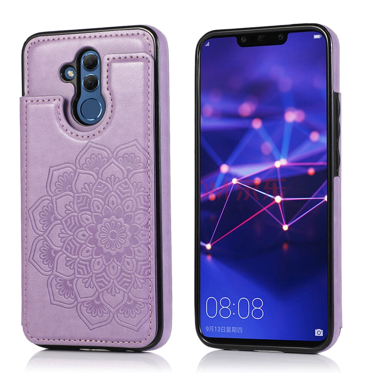 Double Buckle Mandala Pattern PU+TPU Protective Case with Card Slots & Holder & Photo Frame, For Huawei Mate 20, For Huawei Mate 20 Lite, For Huawei Mate 20 Pro, For Huawei Mate 30, For Huawei Mate 30 Pro, For Huawei P30, For Huawei P30 Lite�����������...