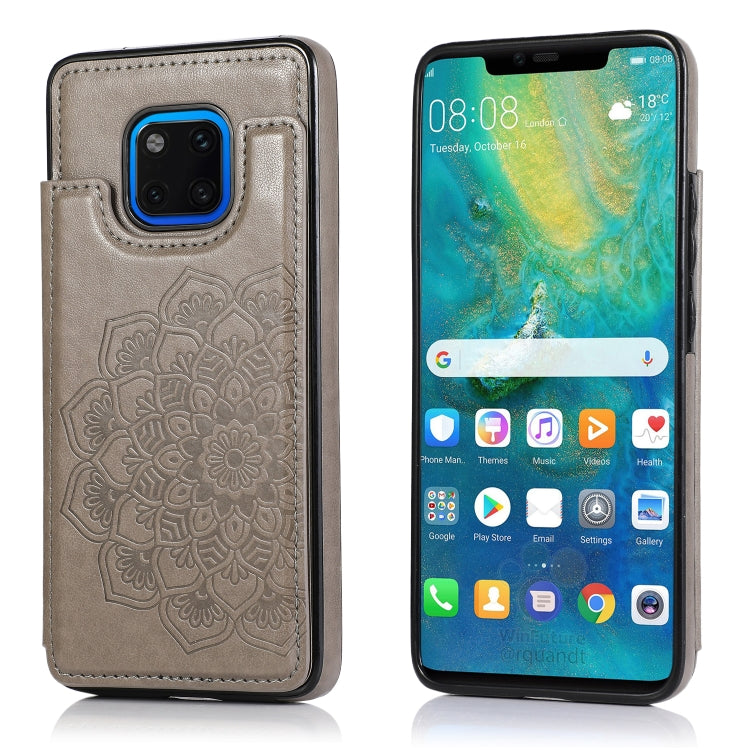 Double Buckle Mandala Pattern PU+TPU Protective Case with Card Slots & Holder & Photo Frame, For Huawei Mate 20, For Huawei Mate 20 Lite, For Huawei Mate 20 Pro, For Huawei Mate 30, For Huawei Mate 30 Pro, For Huawei P30, For Huawei P30 Lite�����������...