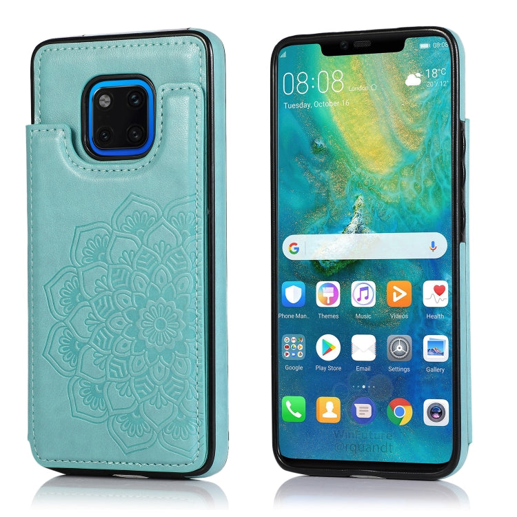 Double Buckle Mandala Pattern PU+TPU Protective Case with Card Slots & Holder & Photo Frame, For Huawei Mate 20, For Huawei Mate 20 Lite, For Huawei Mate 20 Pro, For Huawei Mate 30, For Huawei Mate 30 Pro, For Huawei P30, For Huawei P30 Lite�����������...