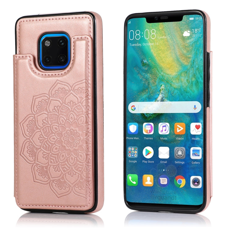 Double Buckle Mandala Pattern PU+TPU Protective Case with Card Slots & Holder & Photo Frame, For Huawei Mate 20, For Huawei Mate 20 Lite, For Huawei Mate 20 Pro, For Huawei Mate 30, For Huawei Mate 30 Pro, For Huawei P30, For Huawei P30 Lite�����������...