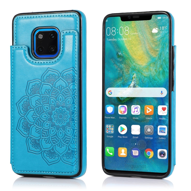 Double Buckle Mandala Pattern PU+TPU Protective Case with Card Slots & Holder & Photo Frame, For Huawei Mate 20, For Huawei Mate 20 Lite, For Huawei Mate 20 Pro, For Huawei Mate 30, For Huawei Mate 30 Pro, For Huawei P30, For Huawei P30 Lite�����������...