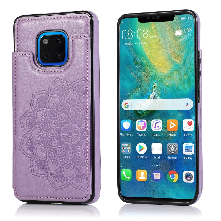 Double Buckle Mandala Pattern PU+TPU Protective Case with Card Slots & Holder & Photo Frame, For Huawei Mate 20, For Huawei Mate 20 Lite, For Huawei Mate 20 Pro, For Huawei Mate 30, For Huawei Mate 30 Pro, For Huawei P30, For Huawei P30 Lite�����������...