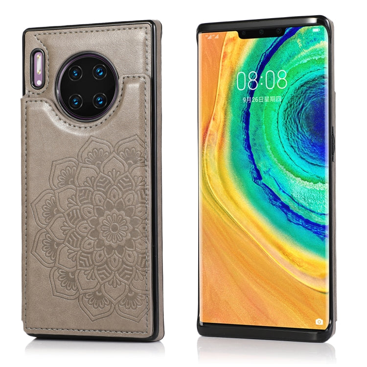 Double Buckle Mandala Pattern PU+TPU Protective Case with Card Slots & Holder & Photo Frame, For Huawei Mate 20, For Huawei Mate 20 Lite, For Huawei Mate 20 Pro, For Huawei Mate 30, For Huawei Mate 30 Pro, For Huawei P30, For Huawei P30 Lite�����������...