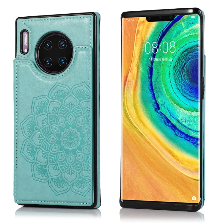 Double Buckle Mandala Pattern PU+TPU Protective Case with Card Slots & Holder & Photo Frame, For Huawei Mate 20, For Huawei Mate 20 Lite, For Huawei Mate 20 Pro, For Huawei Mate 30, For Huawei Mate 30 Pro, For Huawei P30, For Huawei P30 Lite�����������...