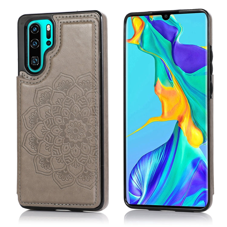 Double Buckle Mandala Pattern PU+TPU Protective Case with Card Slots & Holder & Photo Frame, For Huawei Mate 20, For Huawei Mate 20 Lite, For Huawei Mate 20 Pro, For Huawei Mate 30, For Huawei Mate 30 Pro, For Huawei P30, For Huawei P30 Lite�����������...