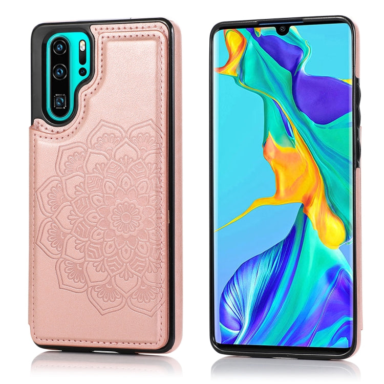 Double Buckle Mandala Pattern PU+TPU Protective Case with Card Slots & Holder & Photo Frame, For Huawei Mate 20, For Huawei Mate 20 Lite, For Huawei Mate 20 Pro, For Huawei Mate 30, For Huawei Mate 30 Pro, For Huawei P30, For Huawei P30 Lite�����������...
