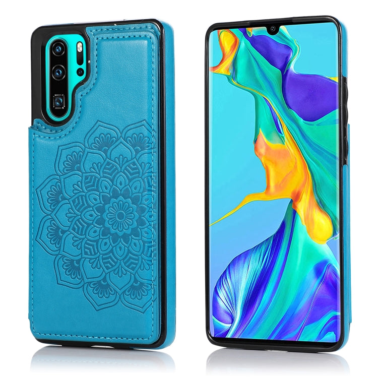Double Buckle Mandala Pattern PU+TPU Protective Case with Card Slots & Holder & Photo Frame, For Huawei Mate 20, For Huawei Mate 20 Lite, For Huawei Mate 20 Pro, For Huawei Mate 30, For Huawei Mate 30 Pro, For Huawei P30, For Huawei P30 Lite�����������...