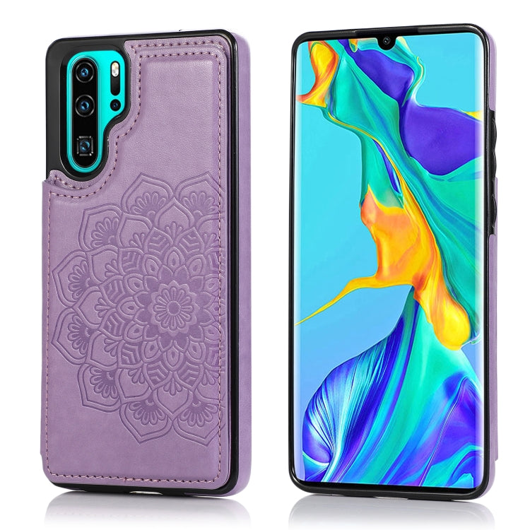 Double Buckle Mandala Pattern PU+TPU Protective Case with Card Slots & Holder & Photo Frame, For Huawei Mate 20, For Huawei Mate 20 Lite, For Huawei Mate 20 Pro, For Huawei Mate 30, For Huawei Mate 30 Pro, For Huawei P30, For Huawei P30 Lite�����������...