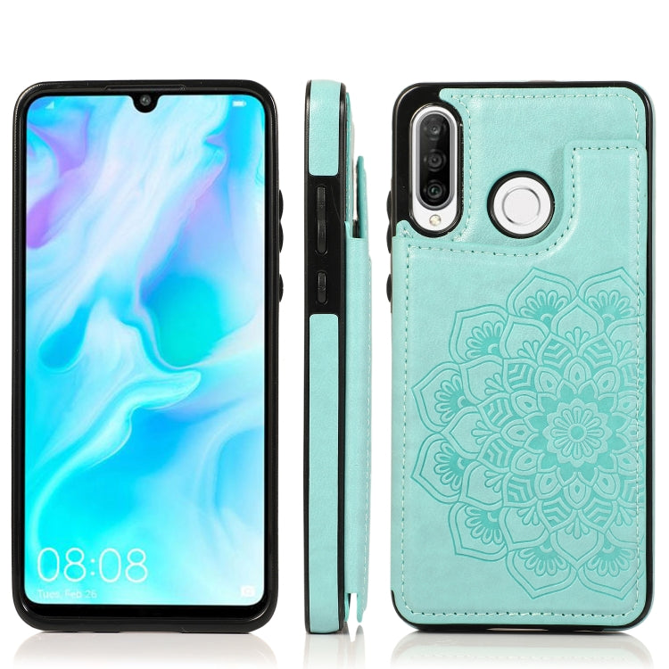 Double Buckle Mandala Pattern PU+TPU Protective Case with Card Slots & Holder & Photo Frame, For Huawei Mate 20, For Huawei Mate 20 Lite, For Huawei Mate 20 Pro, For Huawei Mate 30, For Huawei Mate 30 Pro, For Huawei P30, For Huawei P30 Lite�����������...