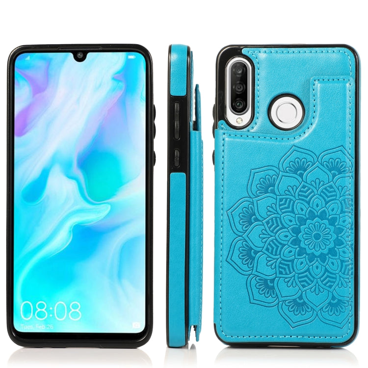 Double Buckle Mandala Pattern PU+TPU Protective Case with Card Slots & Holder & Photo Frame, For Huawei Mate 20, For Huawei Mate 20 Lite, For Huawei Mate 20 Pro, For Huawei Mate 30, For Huawei Mate 30 Pro, For Huawei P30, For Huawei P30 Lite�����������...