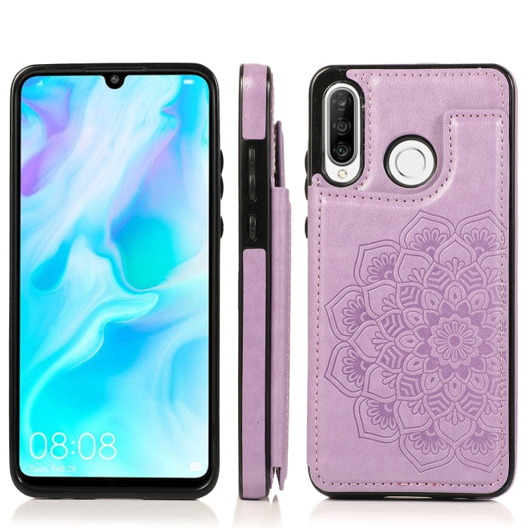 Double Buckle Mandala Pattern PU+TPU Protective Case with Card Slots & Holder & Photo Frame, For Huawei Mate 20, For Huawei Mate 20 Lite, For Huawei Mate 20 Pro, For Huawei Mate 30, For Huawei Mate 30 Pro, For Huawei P30, For Huawei P30 Lite�����������...